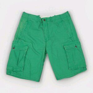 Levis Shorts Mens 33 Green‎ Cargo Pocket Rip Stop Hiking Outdoor Backpacking